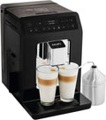 Krups Evidence EA8918 Kaffeevollautomat mit OLED-Display, Barista Quattro Force, 12 Kaffee- und 3 Tee-Varianten, One-Touch-Cappuccino, Doppeltassen-Funktion, Schwarz