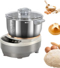 5L Edelstahl Knetmaschine mit Gärfunktion, Elektrischer Teigmischer für Zuhause, Timer & Touch-Bedienung